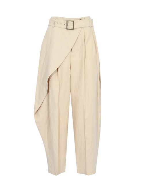 Pantalone in lino con piega e cintura POLO RALPH LAUREN | 211A96322001